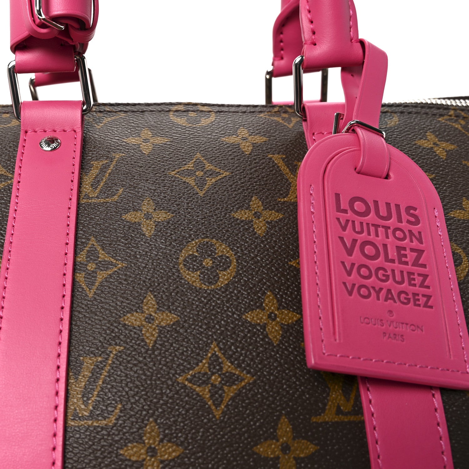 Louis Vuitton Monogram Keepall Bandouliere 45 Pondichery Pink 6 of 8