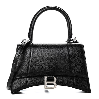 Balenciaga Grained Calfskin Small Hourglass Top Handle Bag Black 1 of 11
