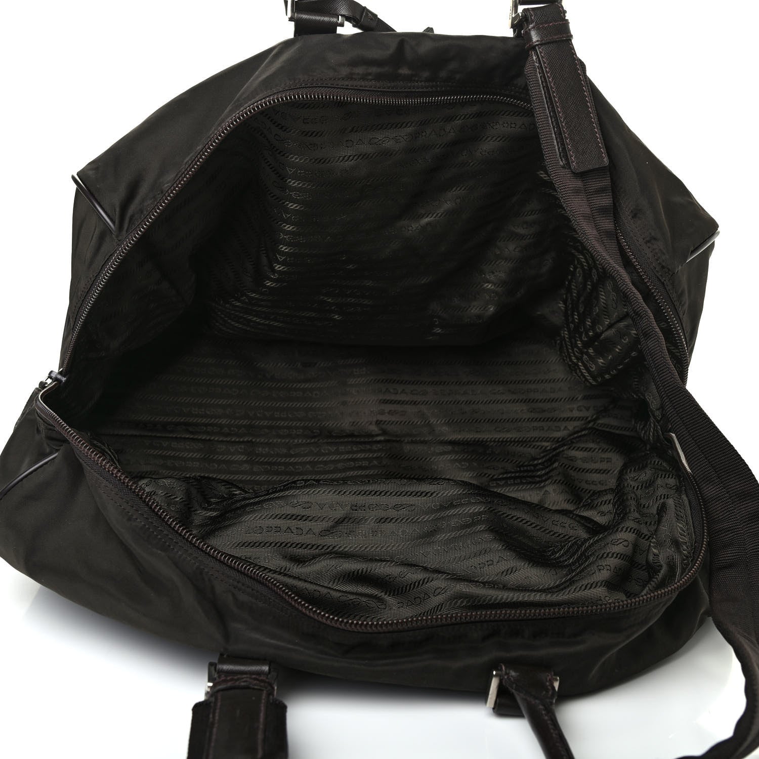 Prada Tessuto Nylon Saffiano Duffle Moro 4 of 6