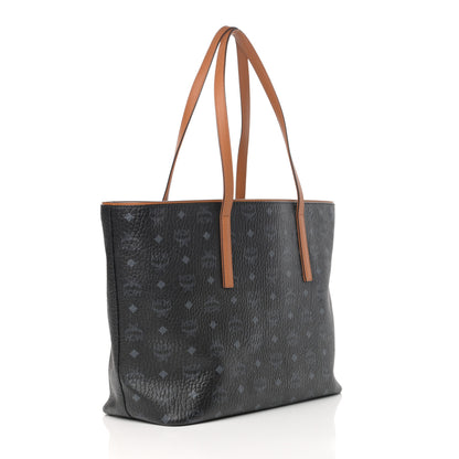 MCM Visetos Medium Anya Shopper Tote Black 2 of 10