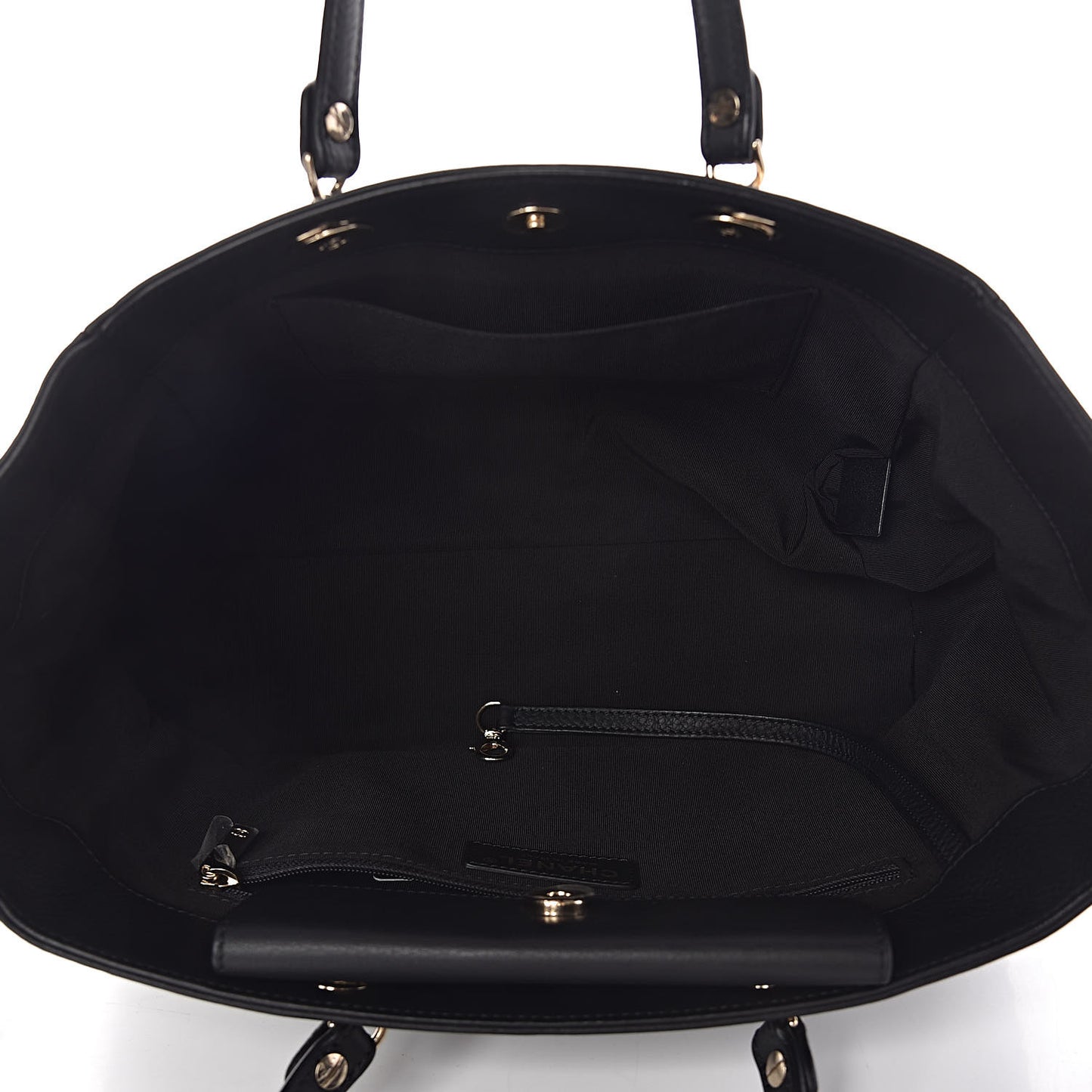 Bullskin Stitched Small Shopping Tote Black