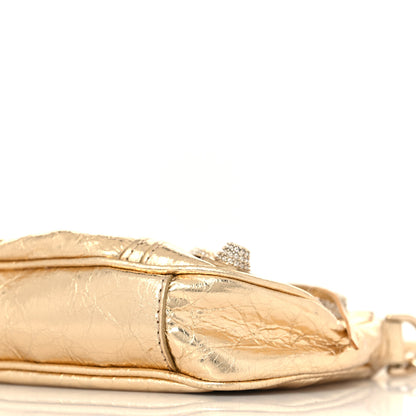 Balenciaga Metallic Arena Agneau Crystal Le Cagole Mini Purse With Chain Light Gold 8 of 8