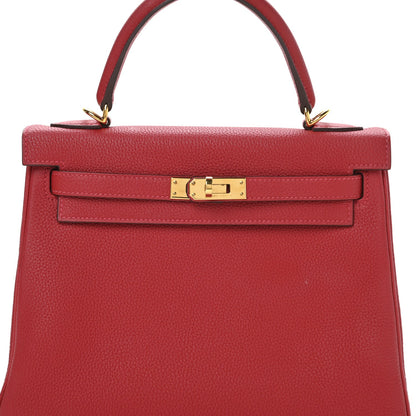 Hermes Togo Kelly Retourne 25 Rouge Casaque 8 of 11
