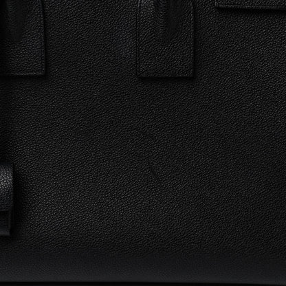 Saint Laurent Grained Calfskin Small Sac De Jour Black 9 of 9