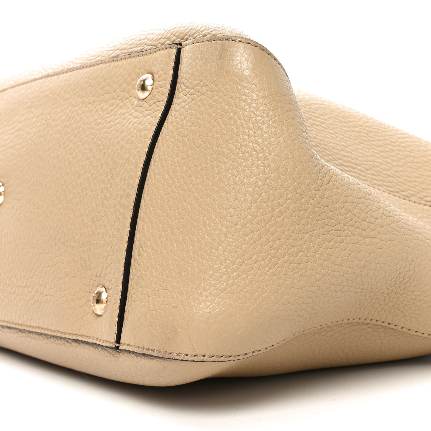 Fendi Cuoio Romano Selleria Medium FF Tote Paglia Oro Soft 1774711