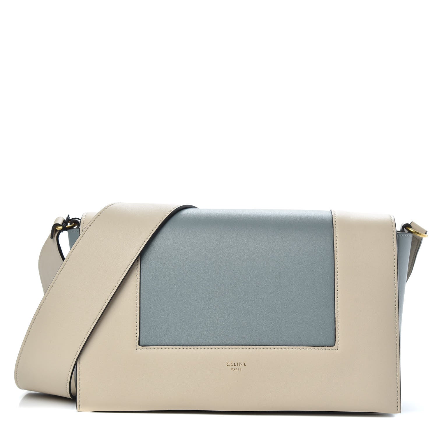 Celine Shiny Smooth Calfskin Medium Frame Shoulder Bag Grege Storm 1 of 10