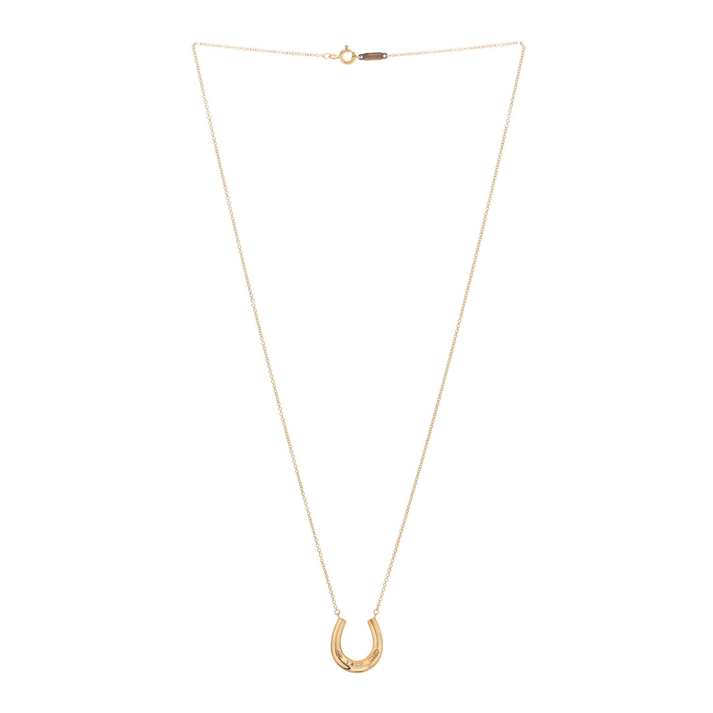 18K Yellow Gold 1837 Horseshoe Pendant Necklace