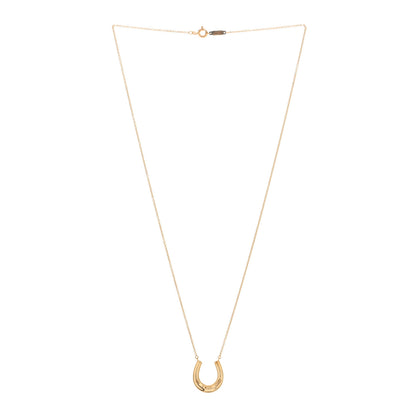 Tiffany 18K Yellow Gold 1837 Horseshoe Pendant Necklace 2 of 5