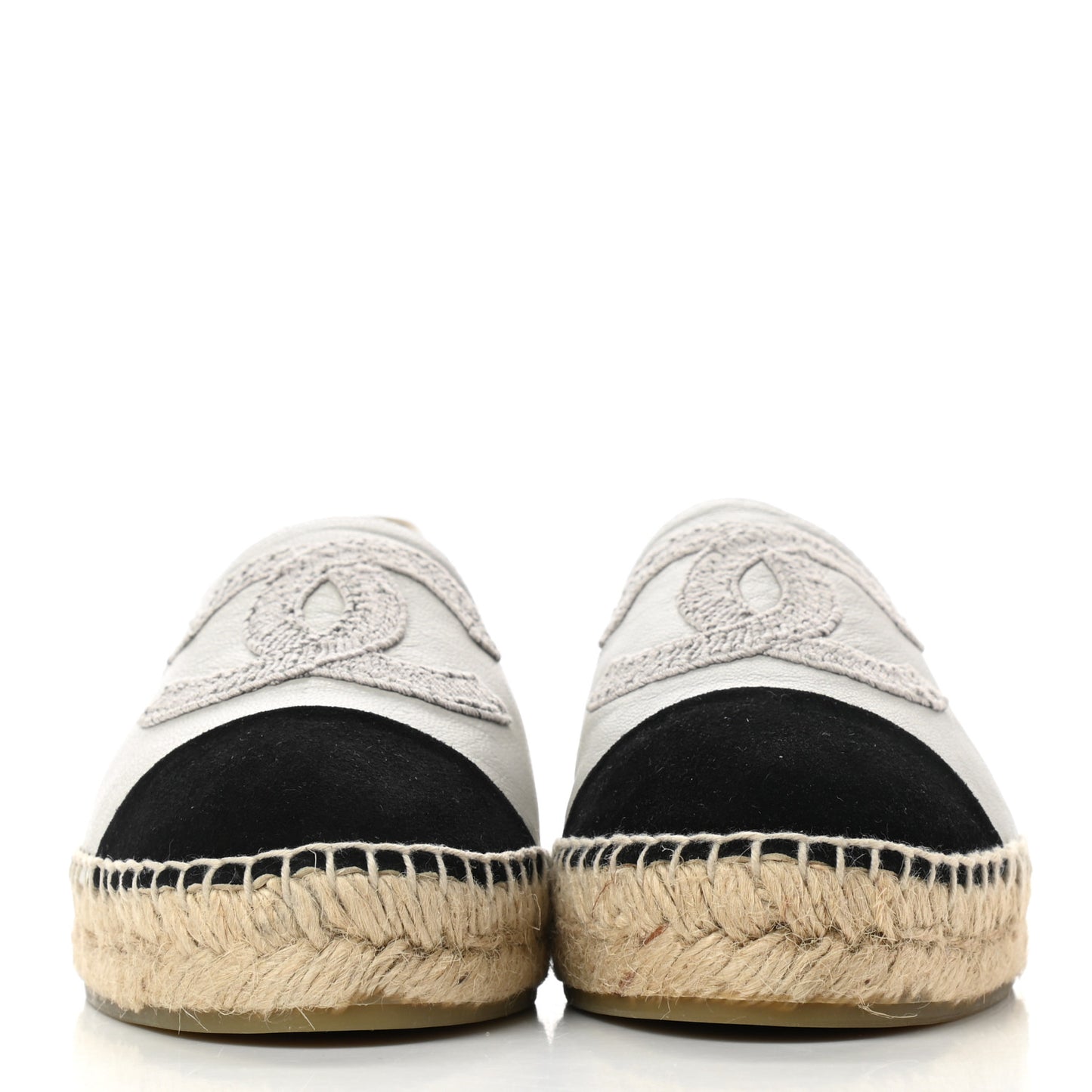 Lambskin Grosgrain CC Espadrilles 36 Grey