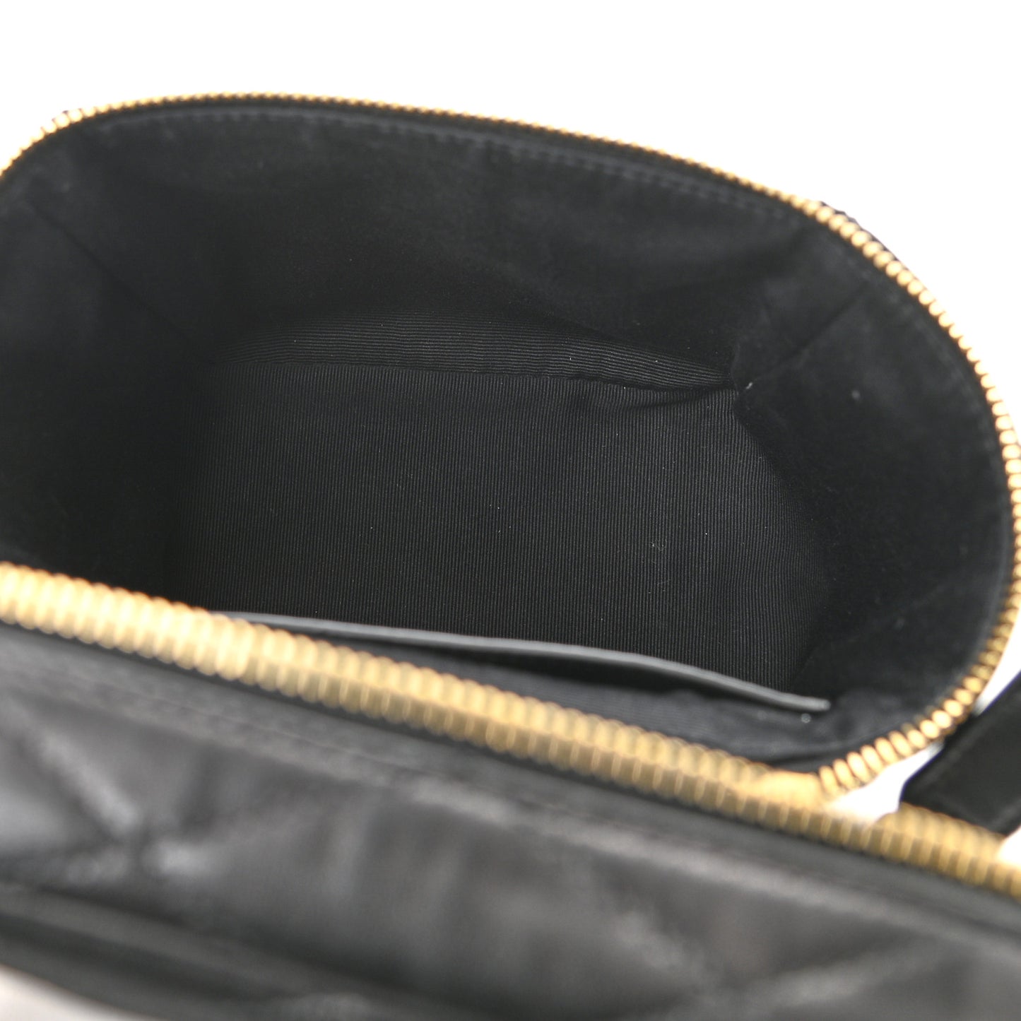 Lambskin Quilted Vanity Bag Black