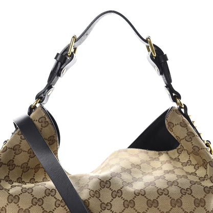 Gucci Monogram Medium Patti Stud Hobo Black 10 of 10