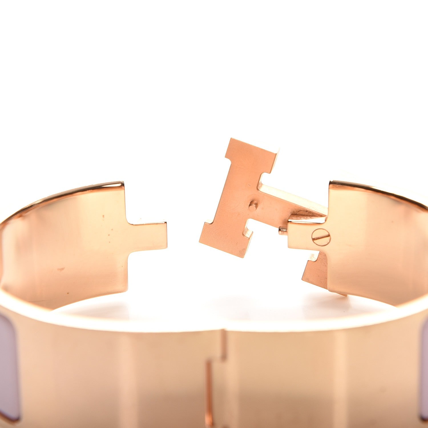 Hermes Enamel Wide Clic Clac H Bracelet GM Rose Dragee 4 of 6