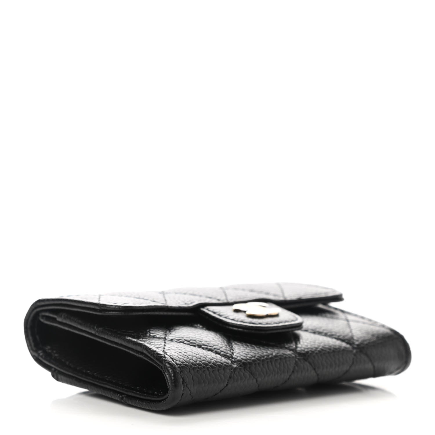 Chanel Caviar Quilted Flap Card Holder Wallet Black 4 of 9