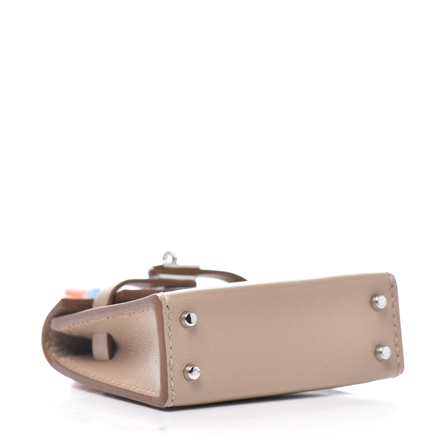 Tadelakt Mini Kelly Twilly Bag Charm Argile