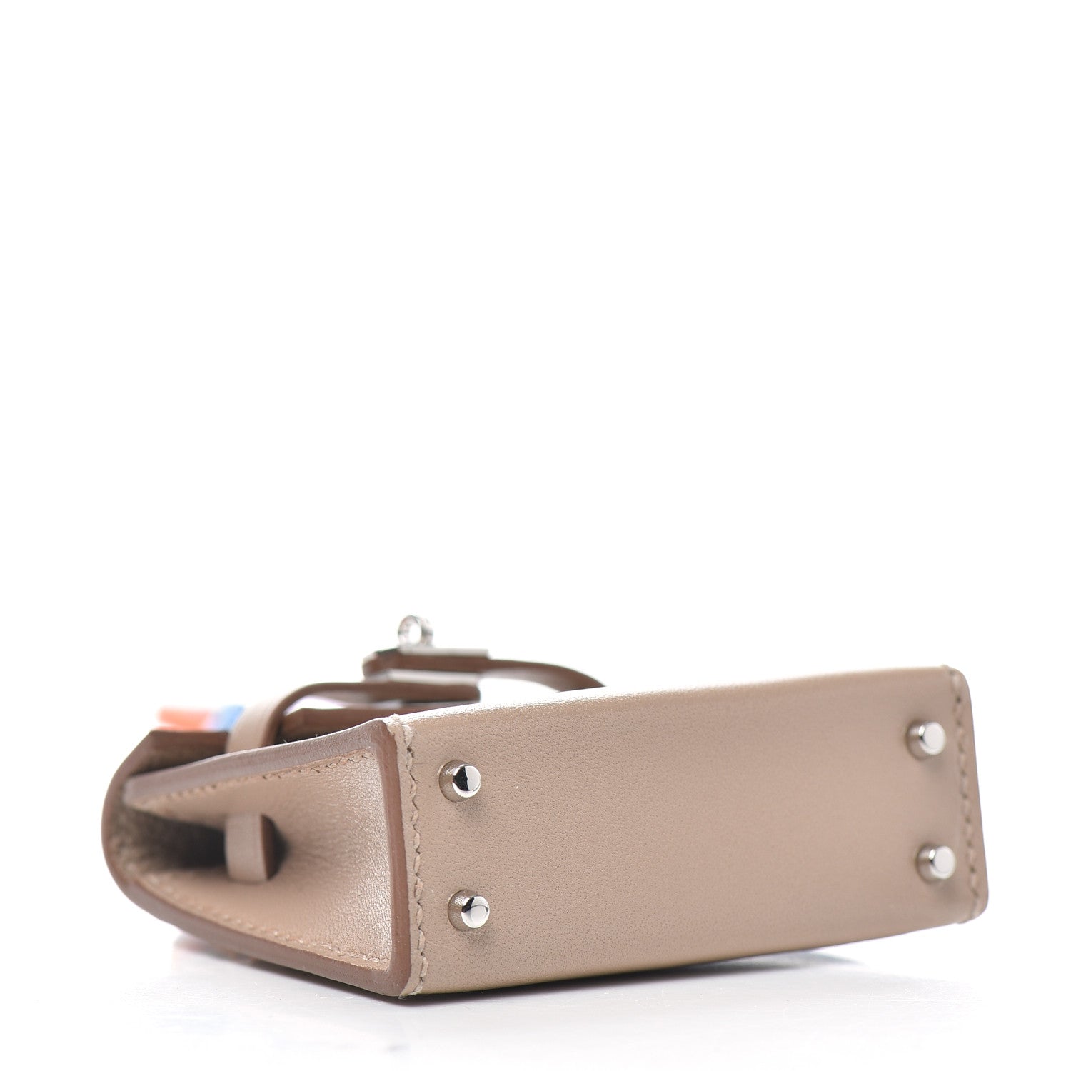 Hermes Tadelakt Mini Kelly Twilly Bag Charm Argile 3 of 5