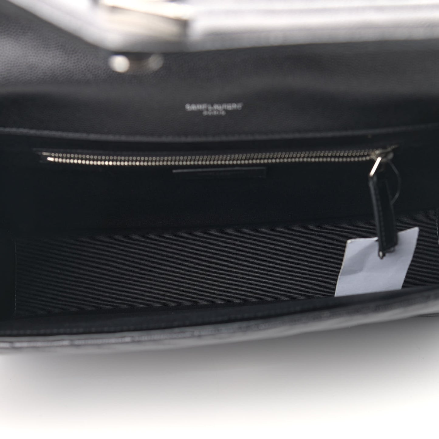 Grain De Poudre Matelasse Chevron Large Monogram Satchel Black