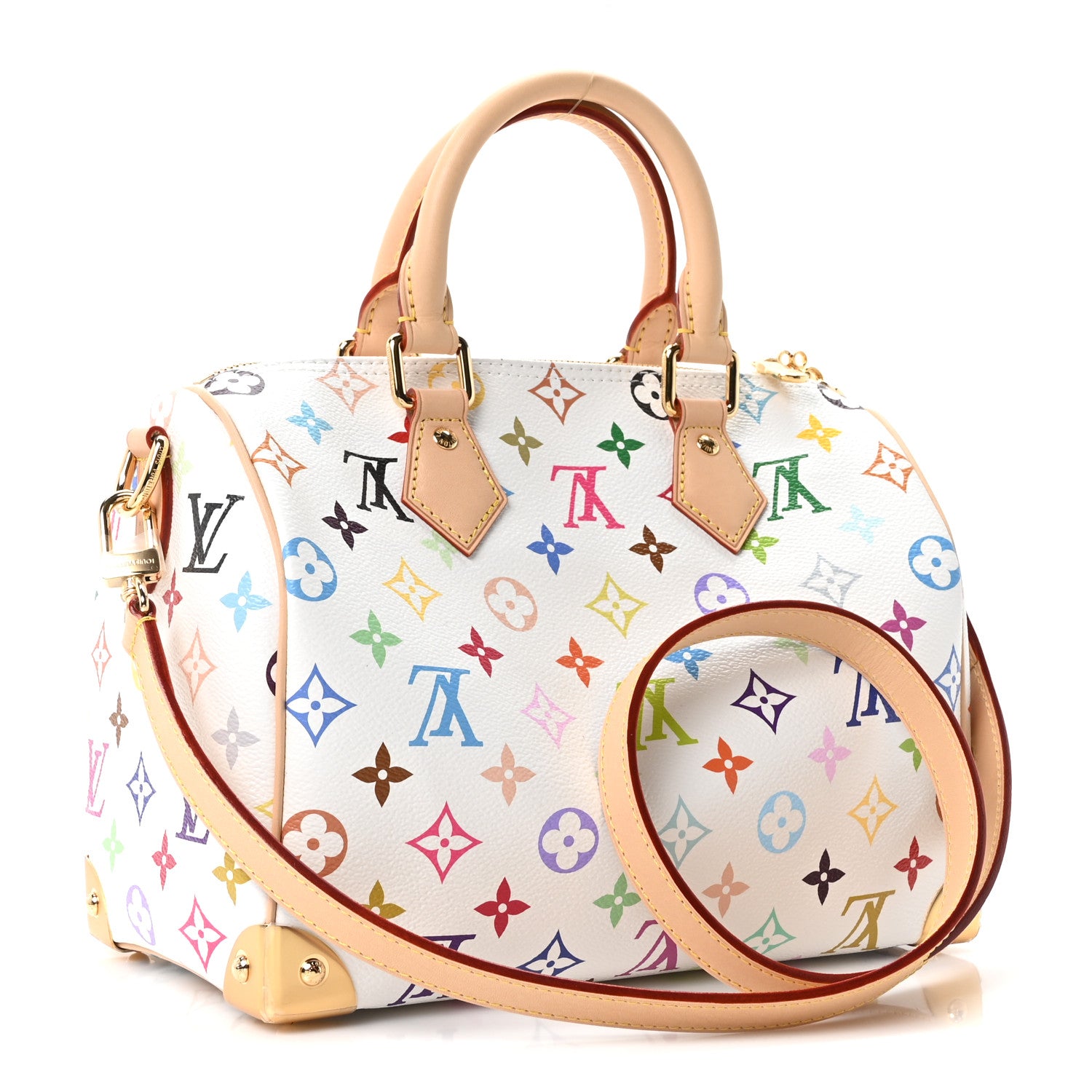 Louis Vuitton LV X TM Monogram Multicolor Speedy Bandouliere 25 White 3 of 9