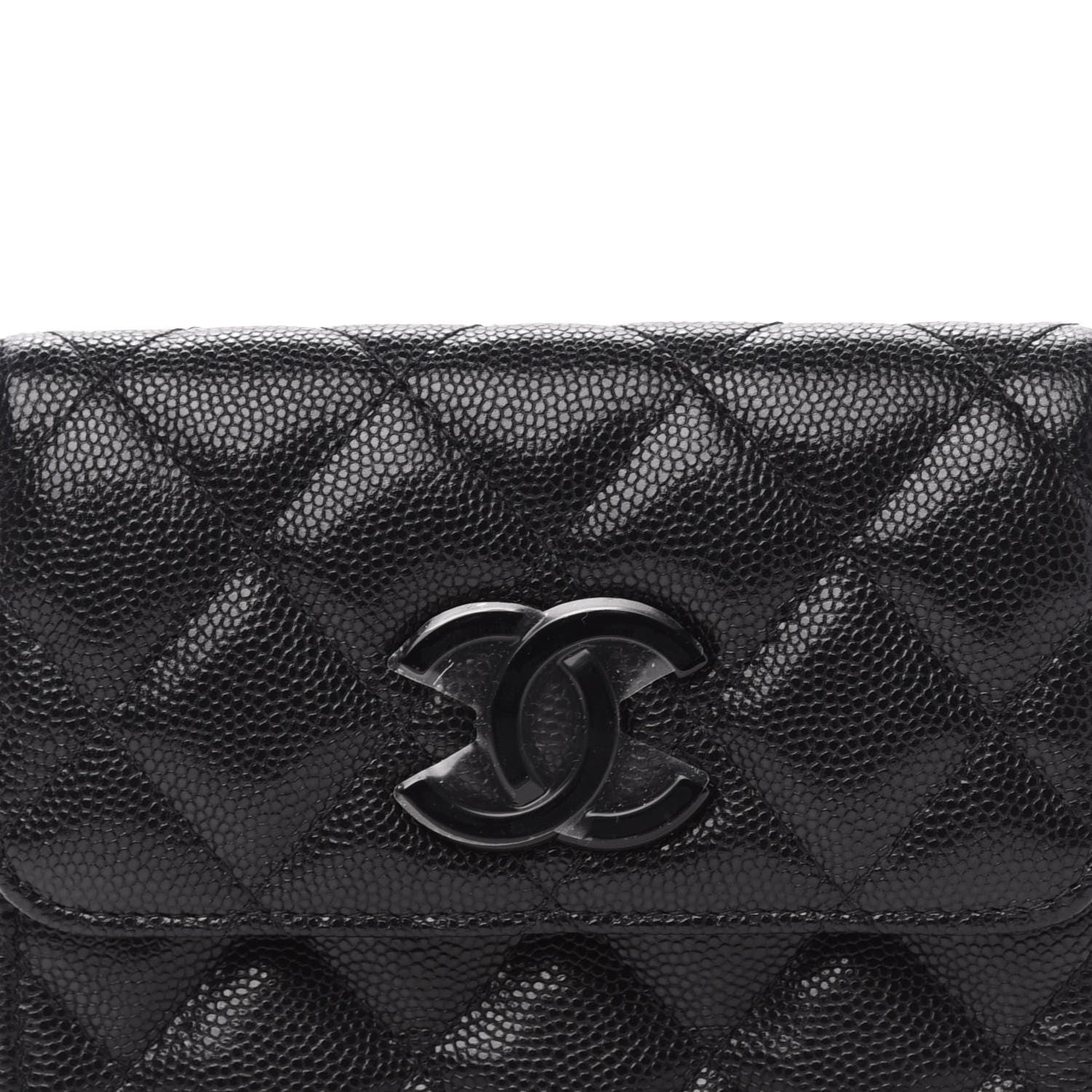 Chanel Caviar Quilted My Everything Belt Flap Card Holder Black 11 of 12