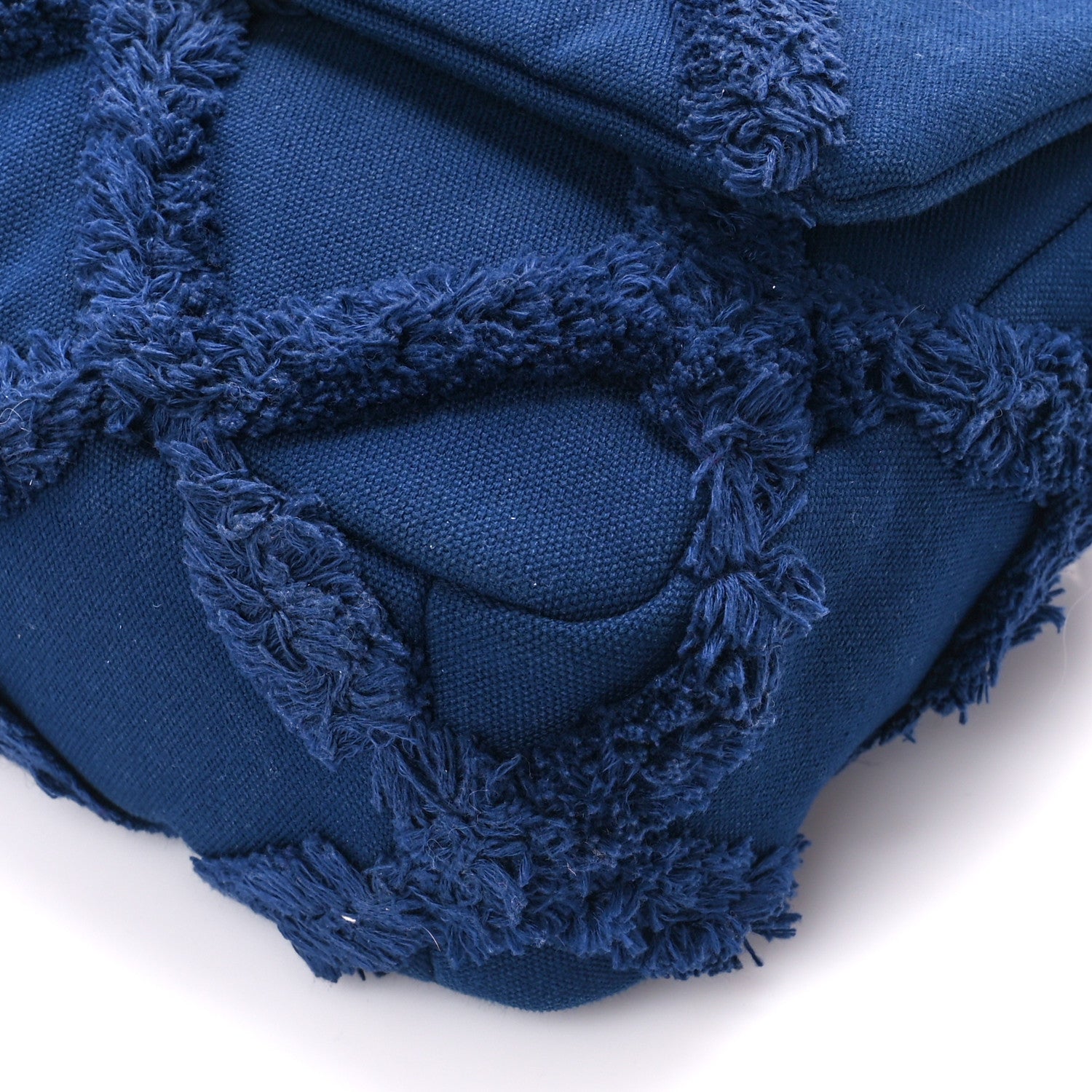 Chanel Cotton Canvas Quilted Medium Chanel 19 Flap Navy Blue 10 of 14