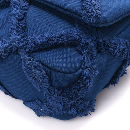 Chanel Cotton Canvas Quilted Medium Chanel 19 Flap Navy Blue 10 of 14