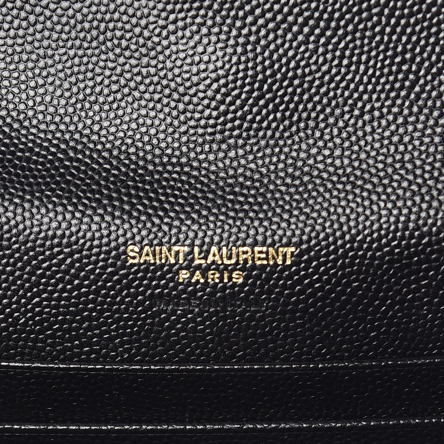 Grain De Poudre Matelasse Chevron Small Monogram Envelope Wallet Black