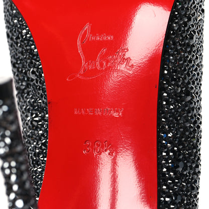 Christian Louboutin Suede Metallic Strass Fifi 100 Pumps 38.5 Silver 7 of 8