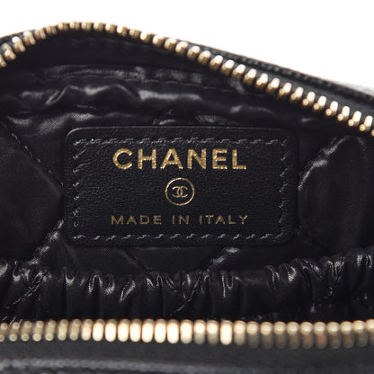 Chanel Caviar Quilted Small Curvy Pouch Cosmetic Case Black 6 of 8