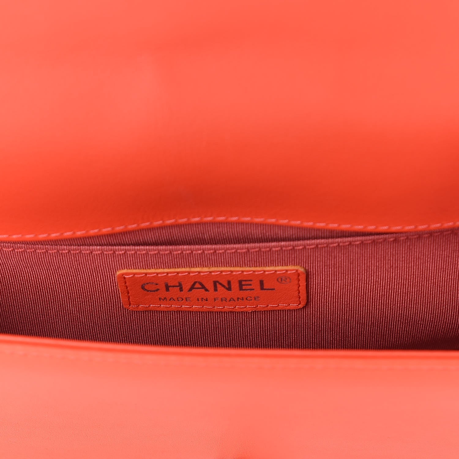 Chanel Calfskin Chevron Quilted Medium Boy Flap Coral 6 of 15