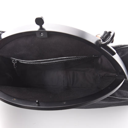 Gucci Monogram Bamboo Top Handle Bag Black 4 of 8