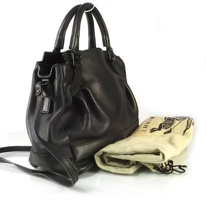 Burberry Baby Burnished Leather Tote Black 3 of 9