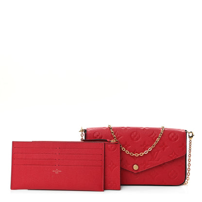 Louis Vuitton Empreinte Pochette Felicie Chain Wallet Scarlet 1 of 11