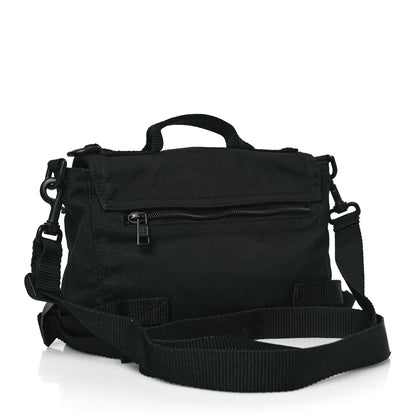 Balenciaga Nylon Logo Embroidered Army Messenger Bag Black 3 of 9