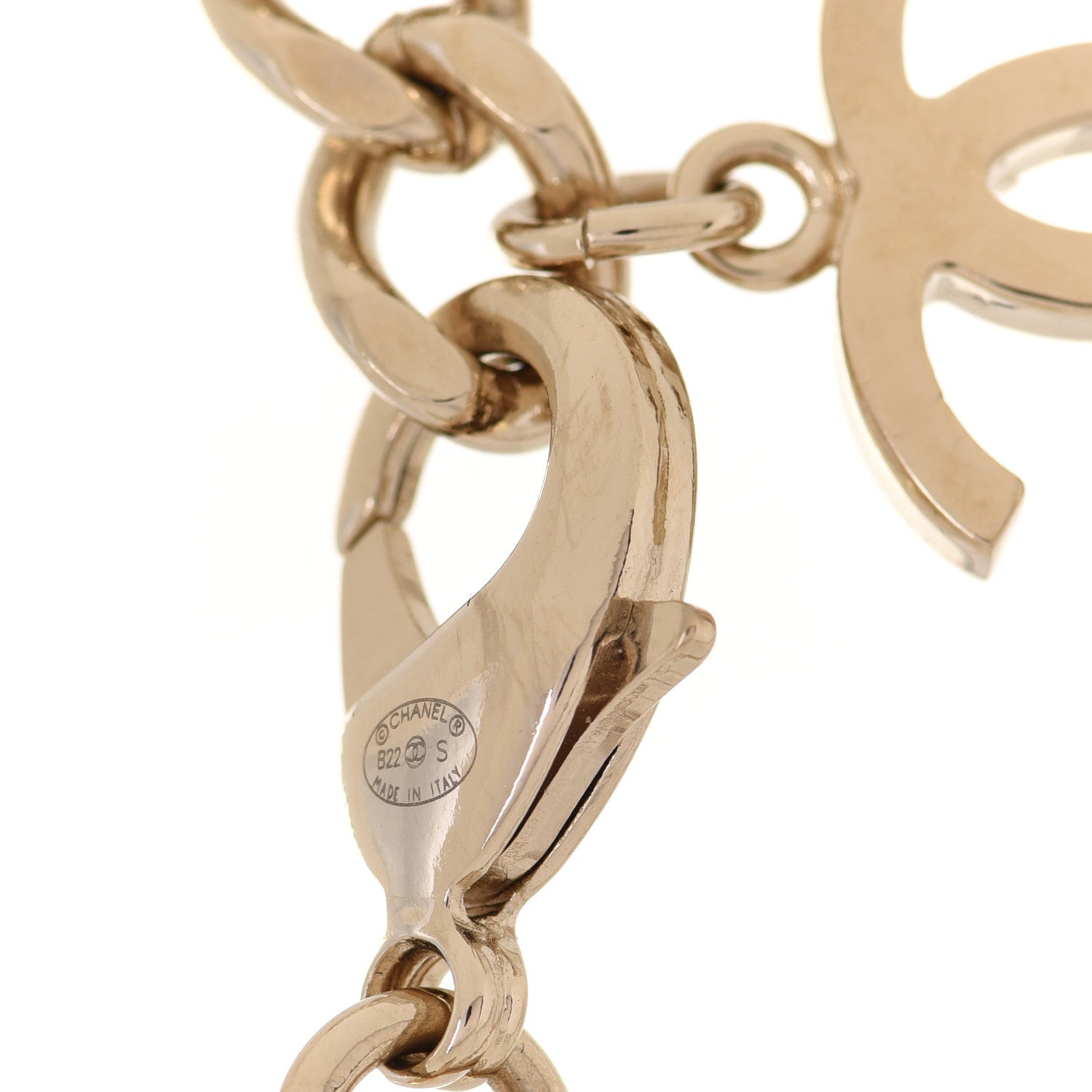 Chanel Pearl Crystal CC Chain Choker Necklace Gold 5 of 6