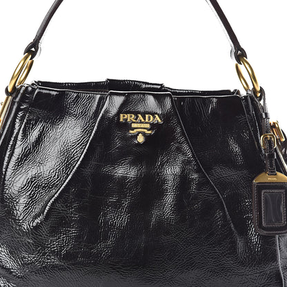 Prada Vernice Naplak Shoulder Bag Black 7 of 9