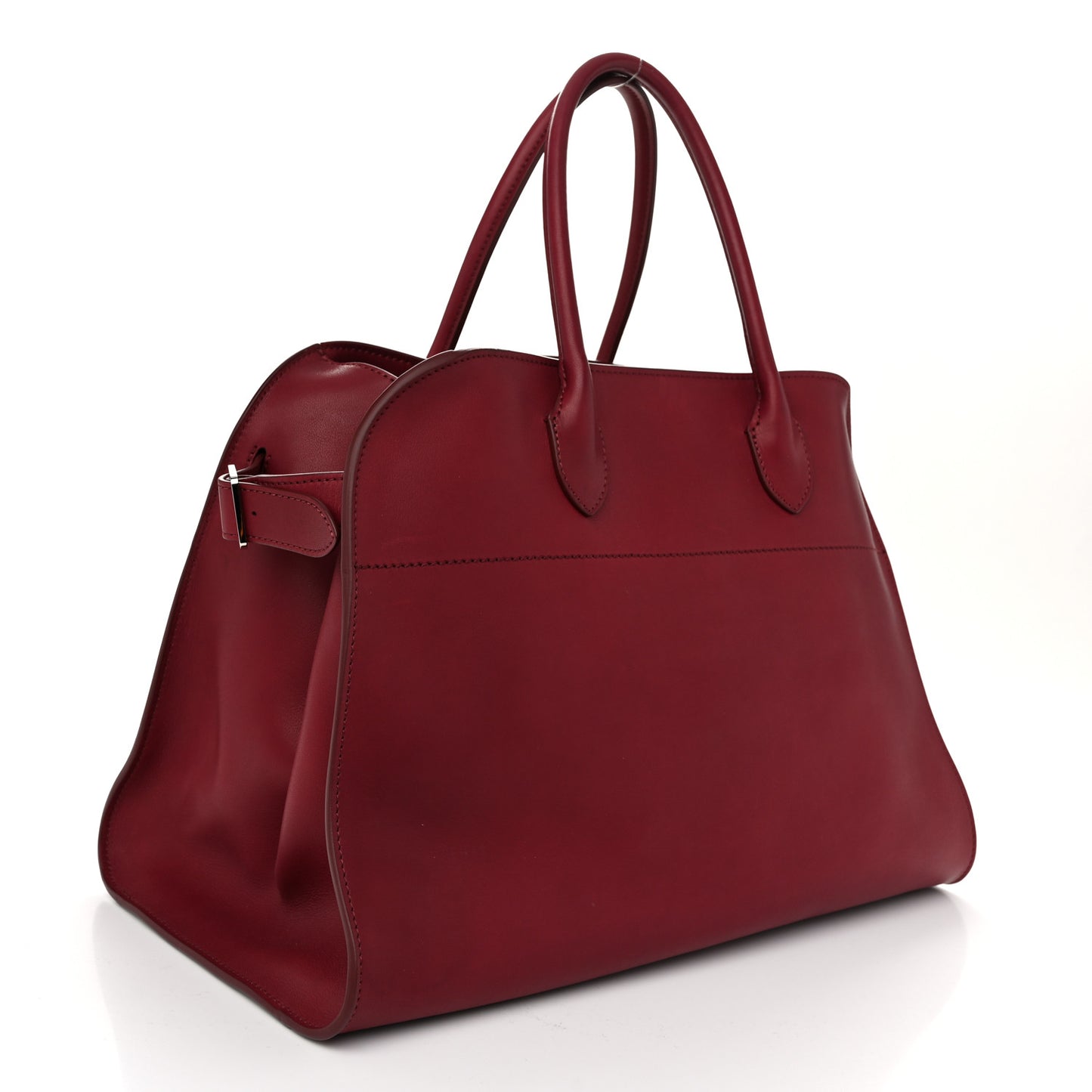 Polished Saddle Calfskin Soft Margaux 15 Amaranto