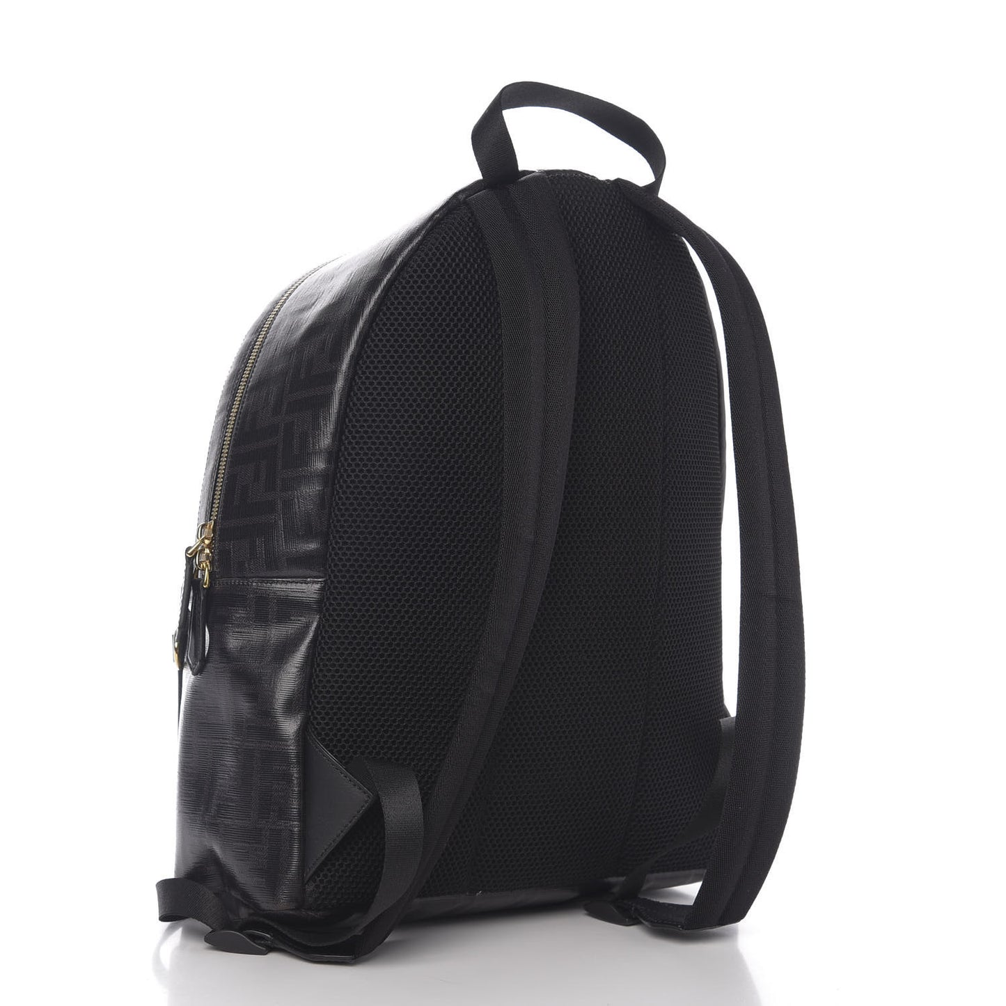 X FILA Glazed Fabric Vitello Century FF 1974 Mania Pouch Pocket Backpack Black White