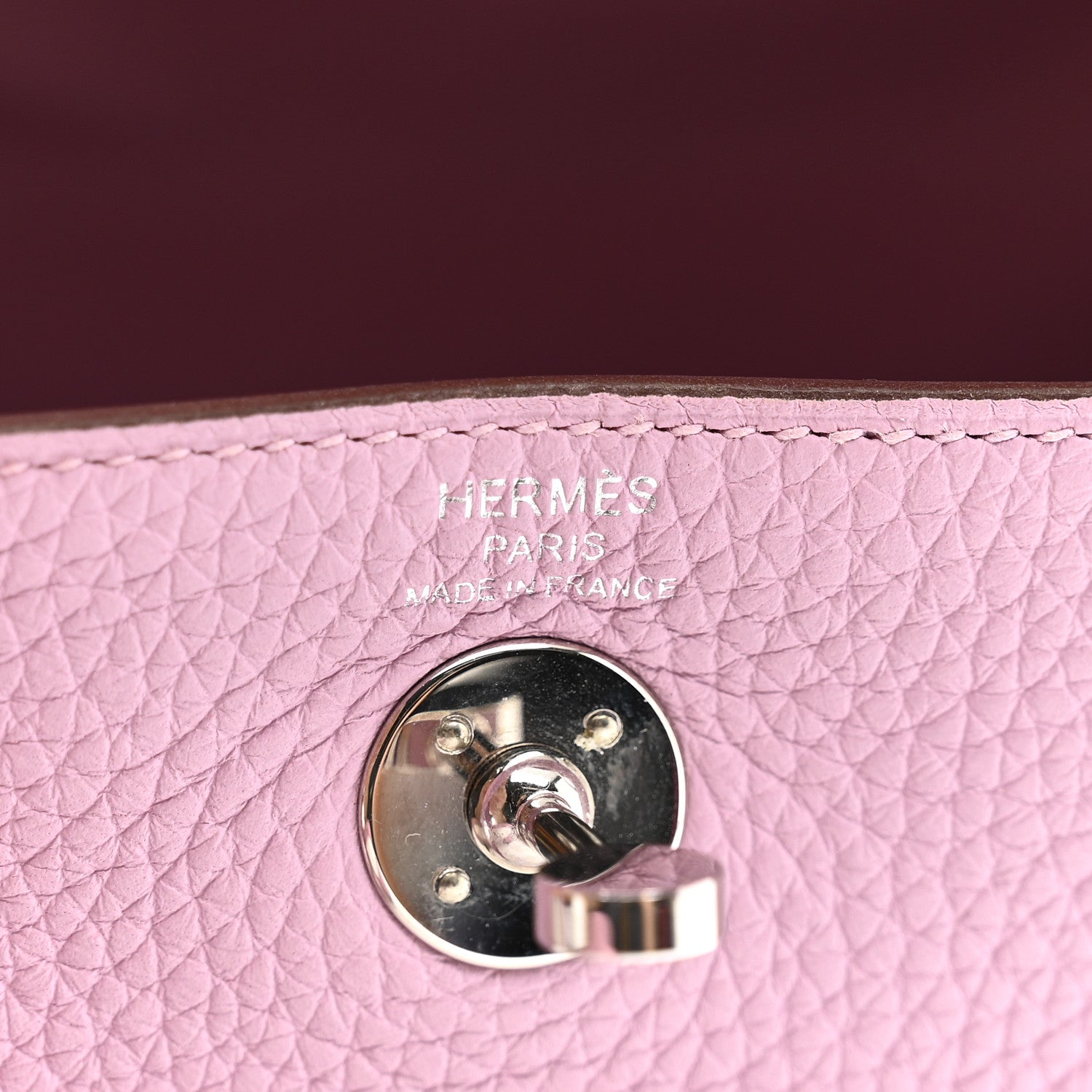Hermes Taurillon Clemence Mini Lindy 20 Mauve Sylvestre 6 of 12