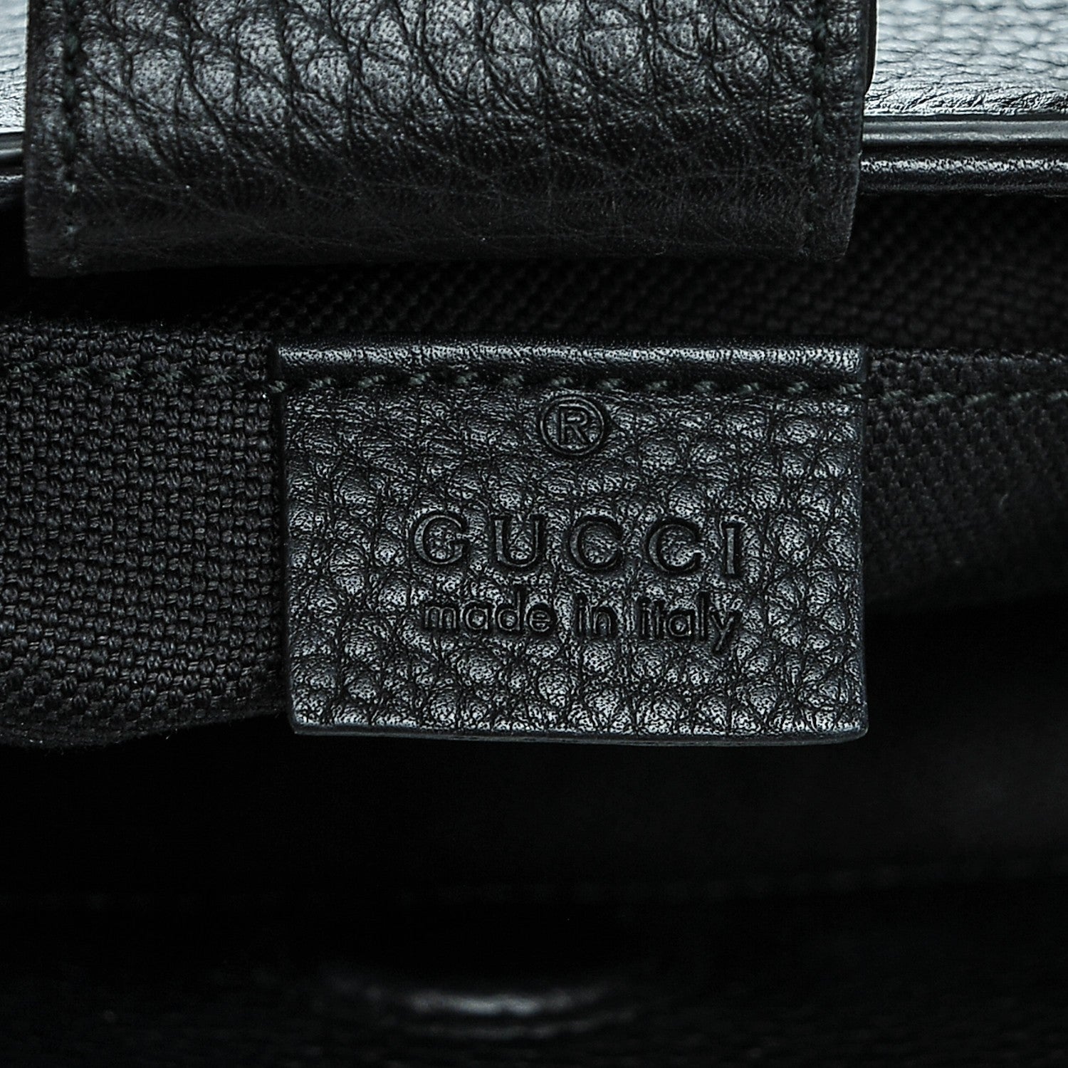 Gucci Cellarius Calfskin Mini Bamboo Shopper Tote Black 6 of 6