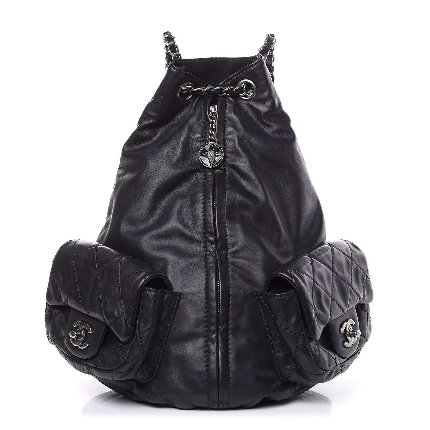 Calfskin Large Backpack Is Back Black