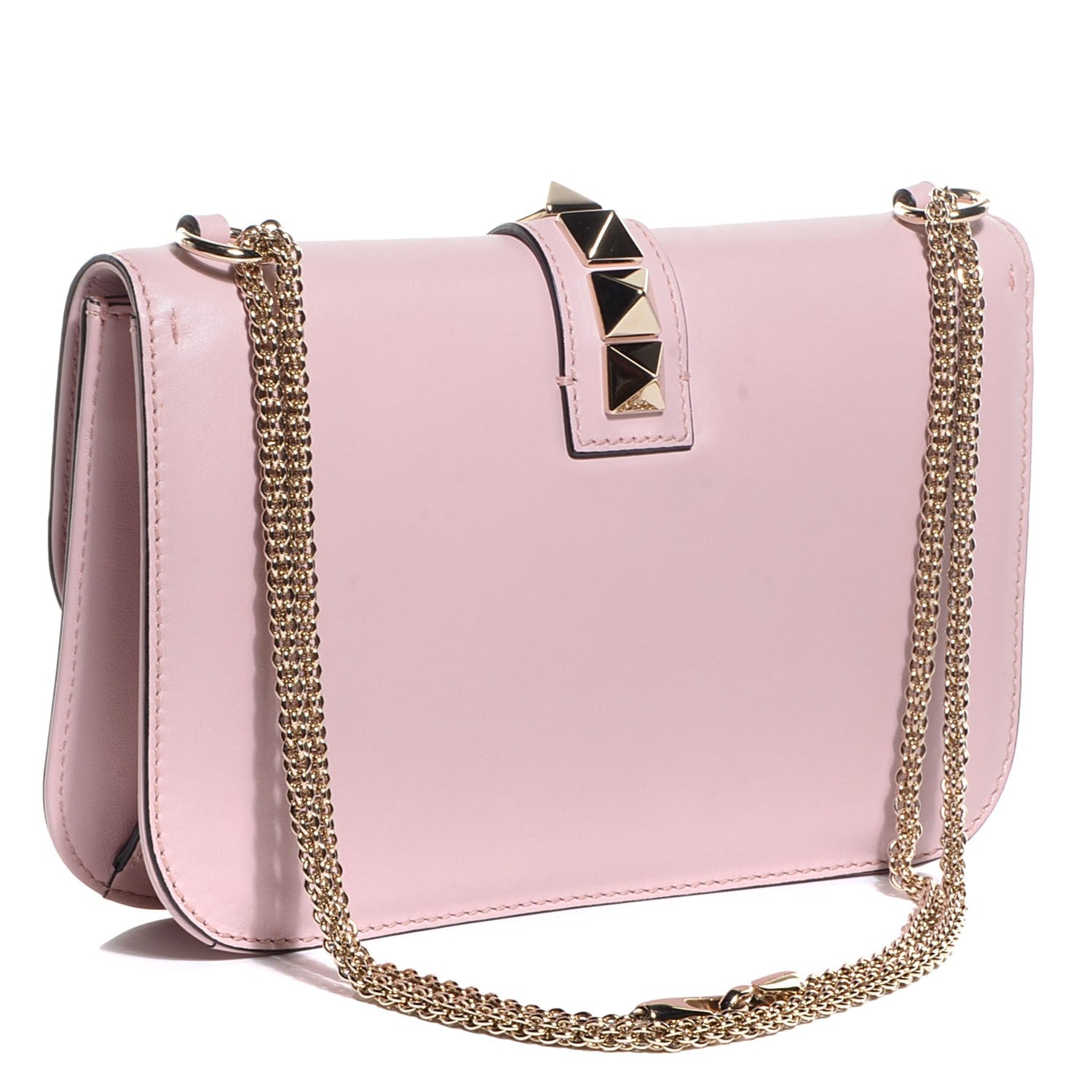 Valentino Garavani Vitello Medium Glam Lock Rockstud Flap Water Rose 2 of 8