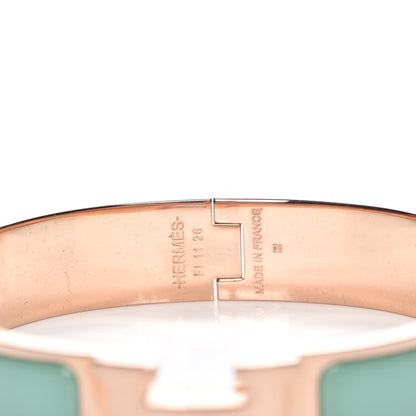 Hermes Enamel Narrow Clic Clac H Bracelet PM Vert Aqua 4 of 6