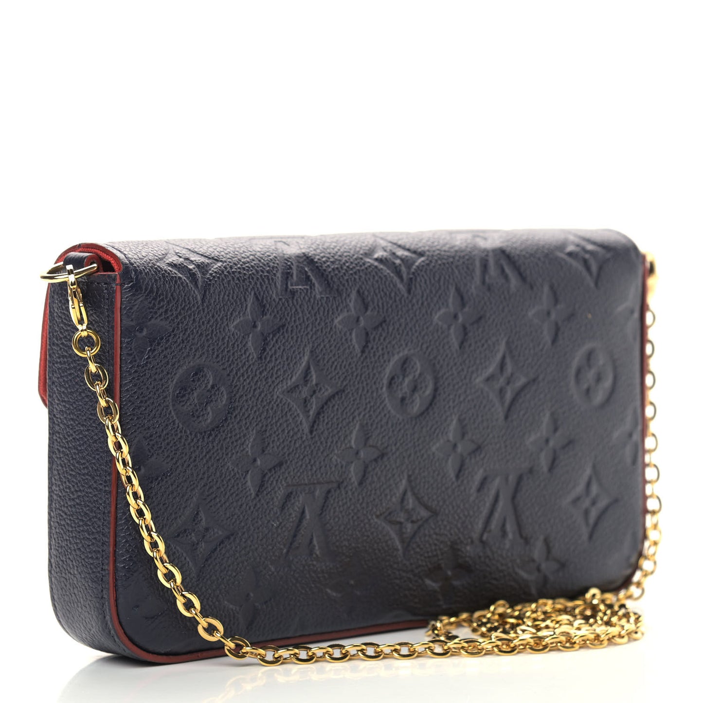 Empreinte Pochette Felicie Chain Wallet Marine Rouge
