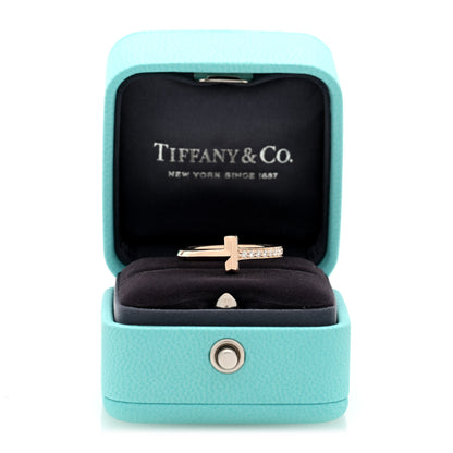 Tiffany 18K Rose Gold Diamond 2.5mm T T1 Ring 54 7 5 of 5