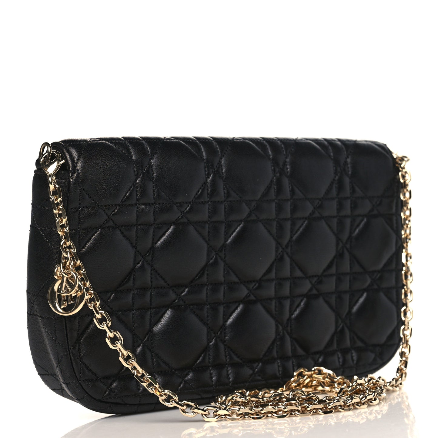 Lambskin Cannage Miss Dior Promenade Pouch Black