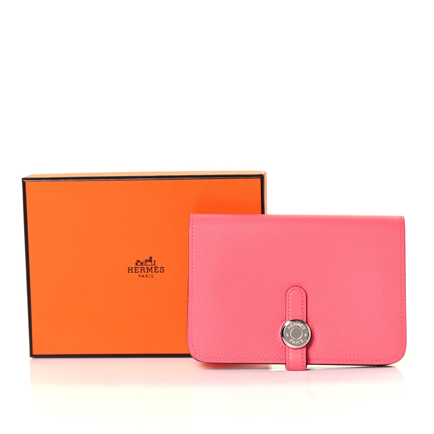 Hermes Togo Dogon Compact Wallet Rose Lipstick 7 of 7