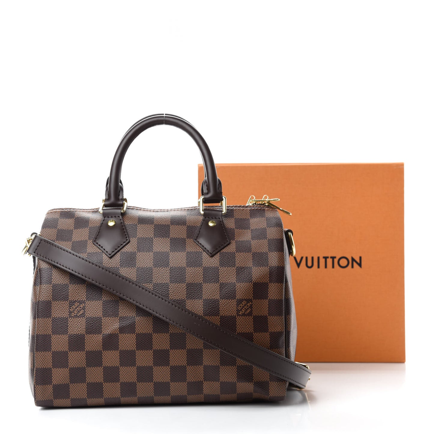 Damier Ebene Speedy Bandouliere 25