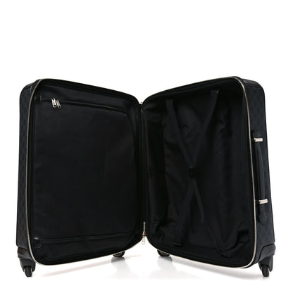 Gucci GG Supreme Monogram Azalea Calfskin Retro Interlocking G Small Savoy Cabin Trolley Black 4 of 9