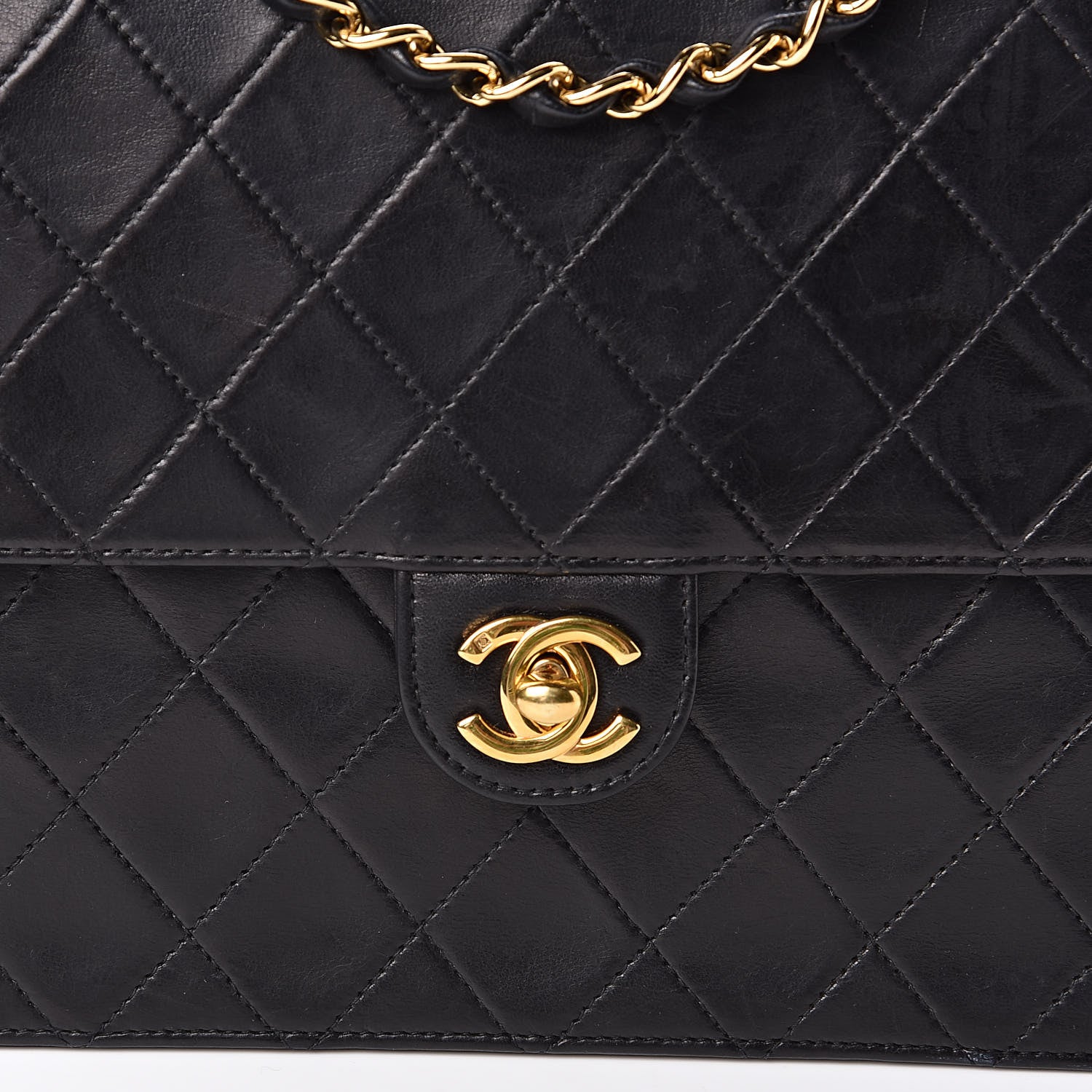 Chanel Lambskin Quilted Medium Single Flap Black 15 of 16