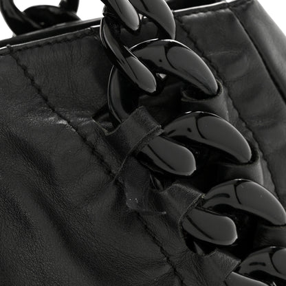 Chanel Calfskin Modern Chain Rhodoid East West Tote Black 16 of 18