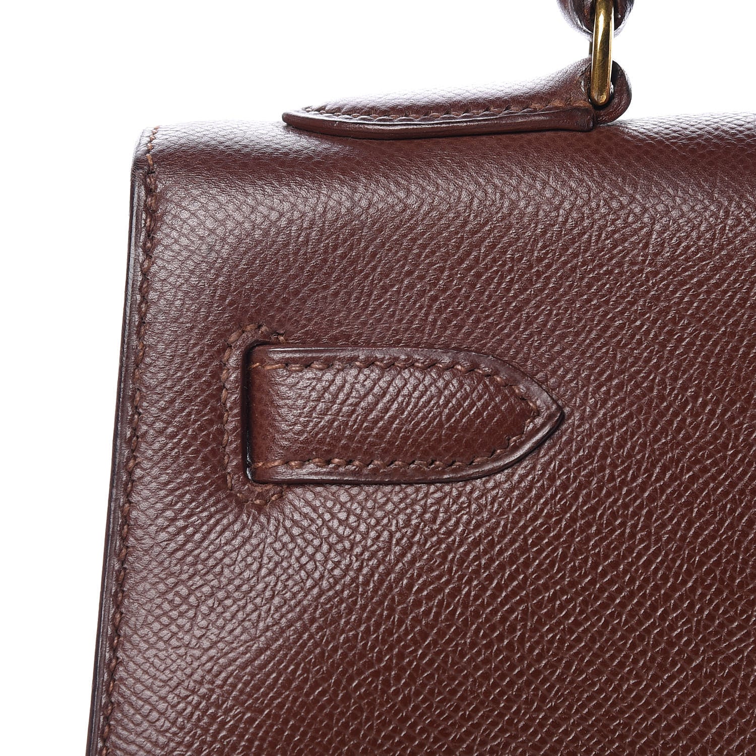 Hermes Courchevel Kelly Sellier 32 Chocolate 11 of 34